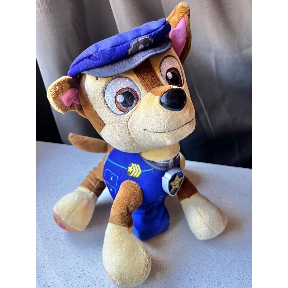 Paw Patrol Chase Plush Toy Police Dog Stuffed Animal 12" Tall Soft Cuddle Buddy - Picture 9 of 10